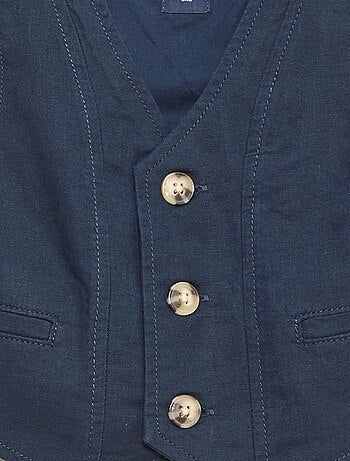 Ensemble de cérémonie 4 pièces en coton et lin