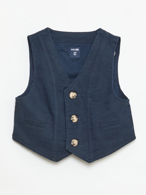 Ensemble de cérémonie 4 pièces en coton et lin - Kiabi