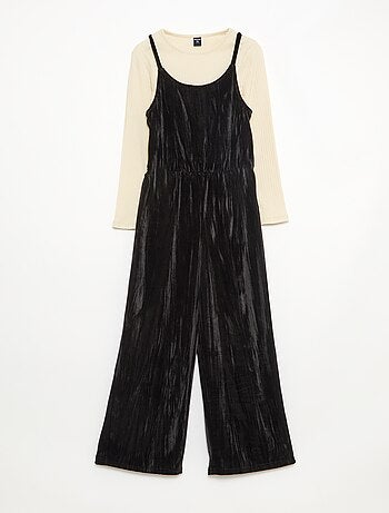 Ensemble de fêtes T-shirt + combinaison à bretelles