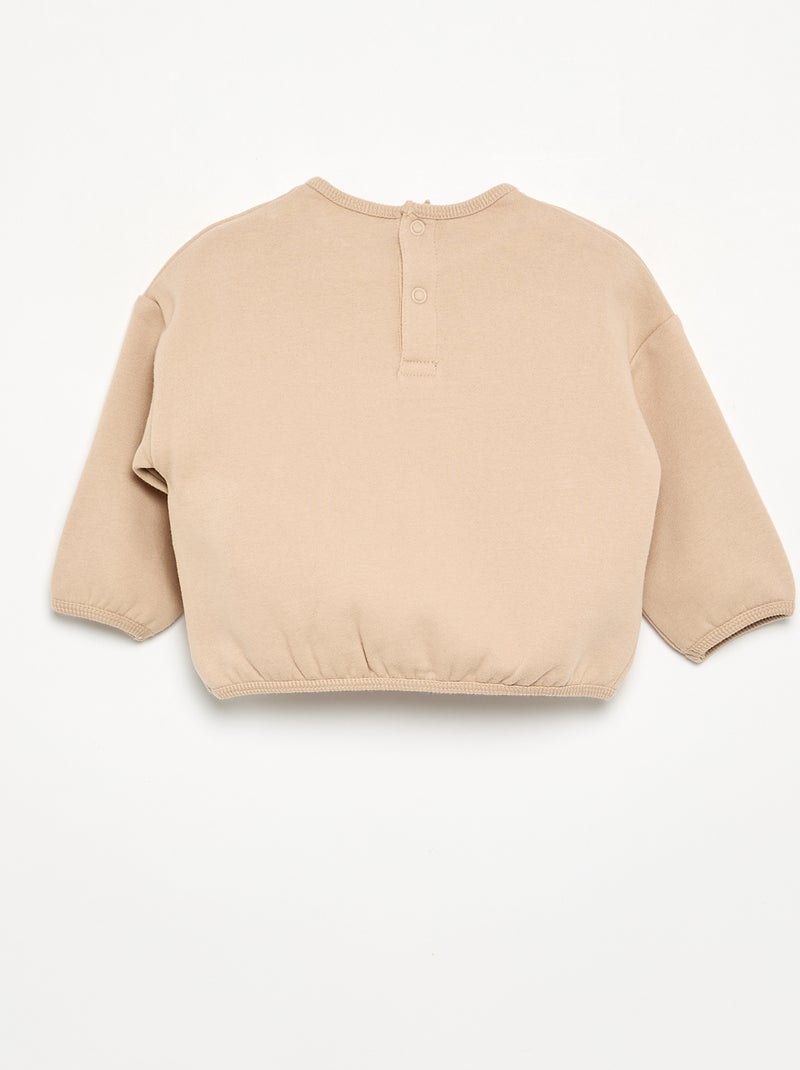 Ensemble de jogging 2 pièces - Sweat + pantalon Beige - Kiabi