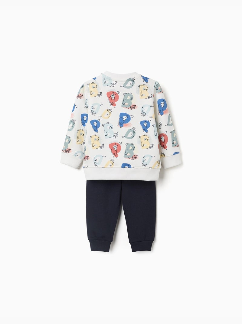 Ensemble de jogging avec lettres imprimées Blanc - Kiabi