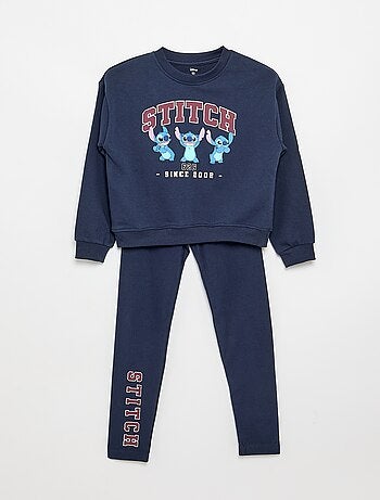 Ensemble de jogging 'Disney' en molleton non gratté (french terry) - 2 pièces : sweat + pantalon