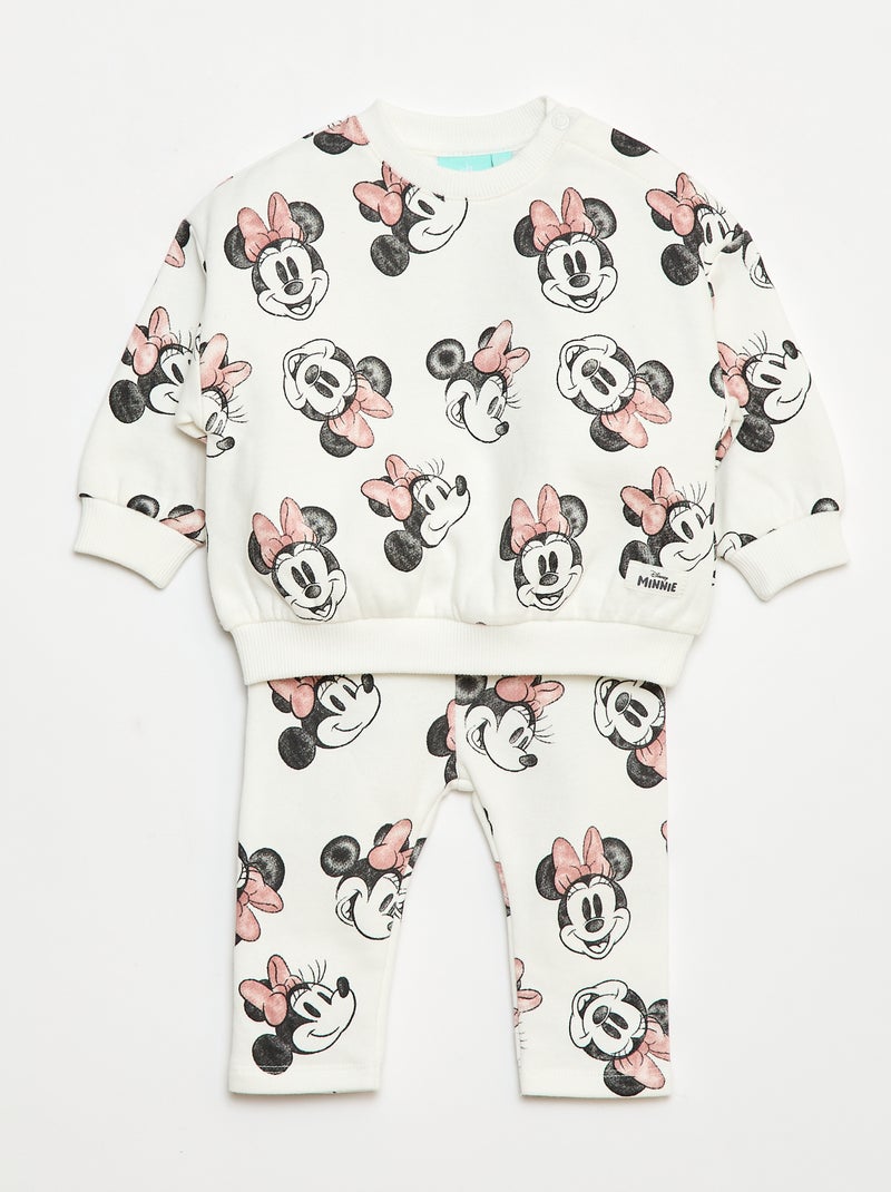 Ensemble de jogging 'Disney' 'Minnie' sweat + pantalon - 2 pièces Blanc - Kiabi