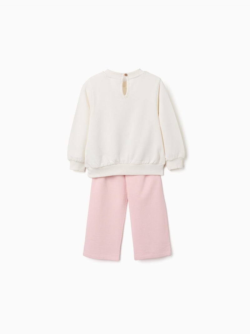 Ensemble de jogging en coton avec imprimé minnie Blanc - Kiabi