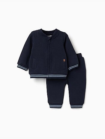 Ensemble de jogging en coton peigné à rayures