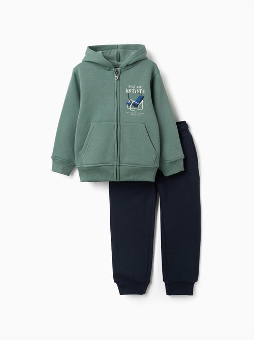 Ensemble de jogging en coton peigné avec imprimé art - Kiabi