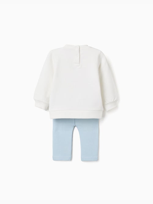 Ensemble de jogging en coton peigné avec imprimé en relief - Kiabi