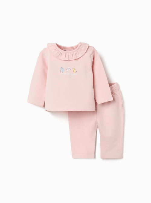 Ensemble de jogging en coton peigné avec imprimé en relief - Kiabi