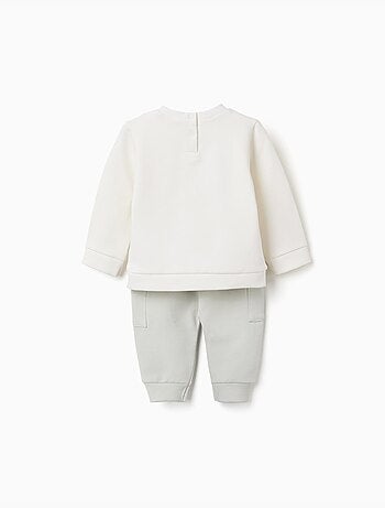 Ensemble de jogging en coton peigné avec imprimé en relief