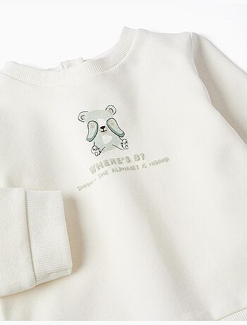 Ensemble de jogging en coton peigné avec imprimé en relief