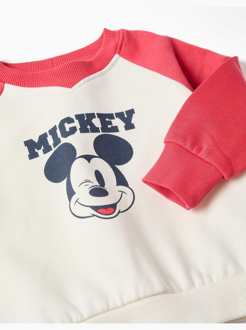 Ensemble de jogging en coton peigné avec mickey Rouge - Kiabi
