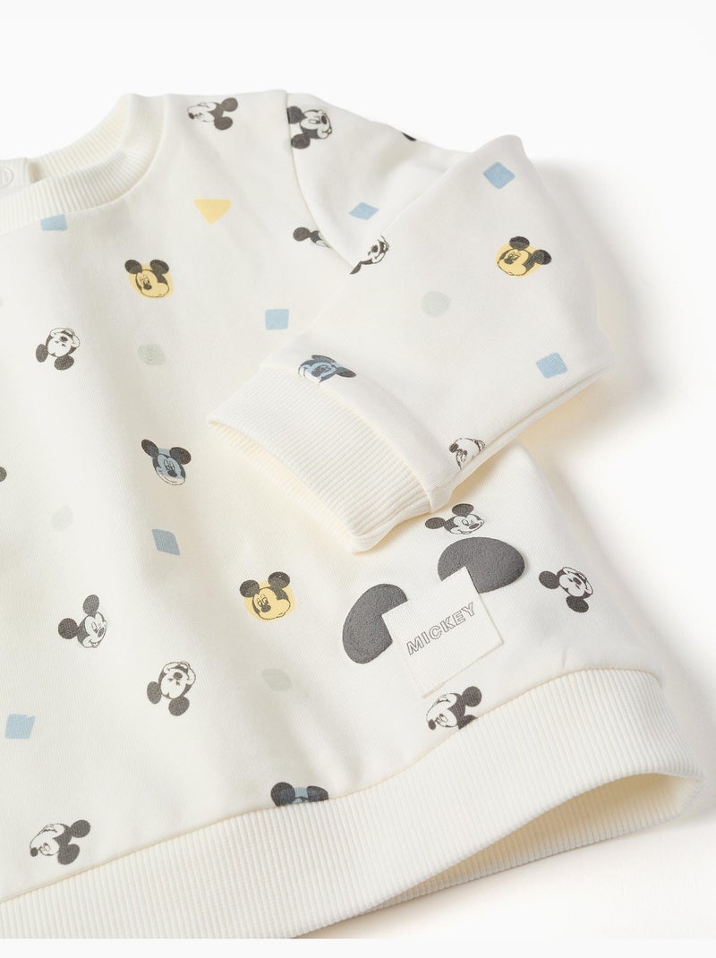 Ensemble de jogging en coton peigné avec motif Mickey Bleu clair - Kiabi