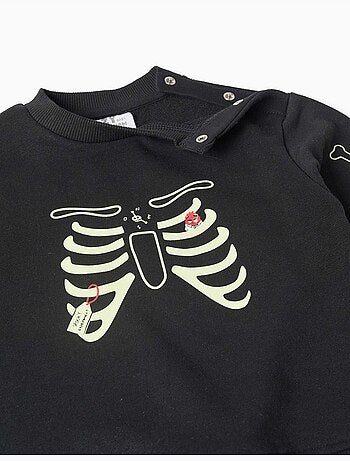 Ensemble de jogging en molleton avec imprimé qui brille dans le noir