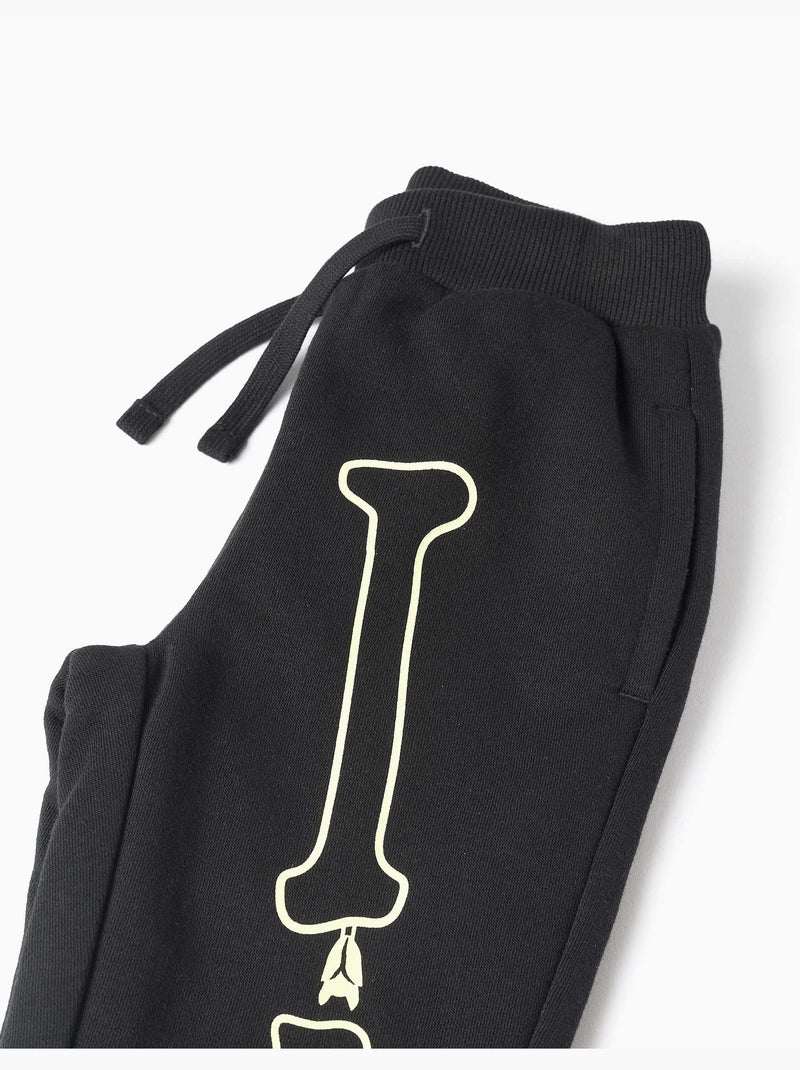 Ensemble de jogging en molleton avec imprimé qui brille dans le noir Noir Noir - Kiabi