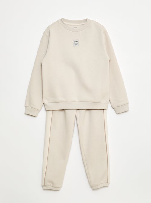 Ensemble de jogging en molleton gratté sweat + pantalon - 2 pièces - Kiabi