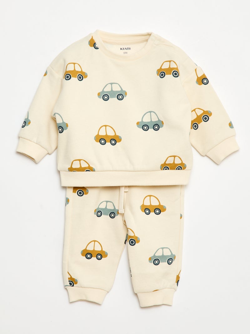Ensemble de jogging sweat + pantalon - 2 pièces Blanc - Kiabi