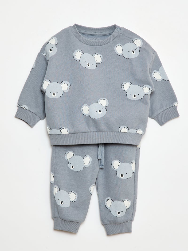 Ensemble de jogging sweat + pantalon - 2 pièces Gris - Kiabi