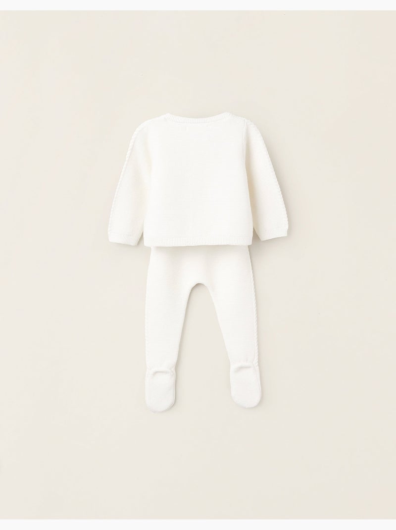 Ensemble de Maille 3 Pièces Blanc - Kiabi