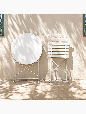 Ensemble de mobilier de terrasse pliable 60 x 70 cm
