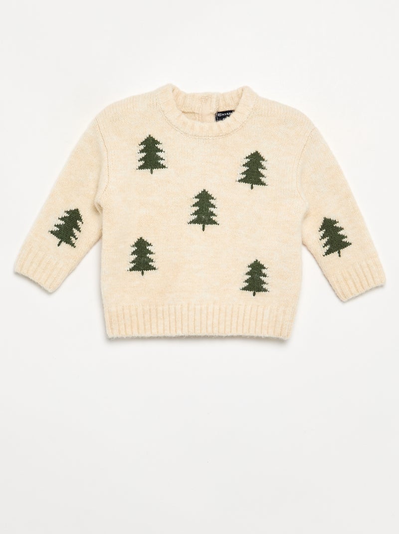 Ensemble de Noël 2 pièces - Pull + legging Beige - Kiabi