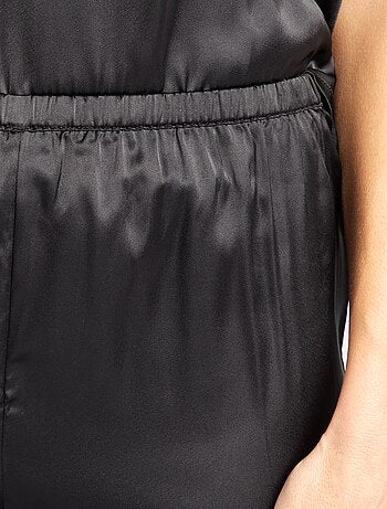 Ensemble de nuit débardeur + short en satin - 2 pièces