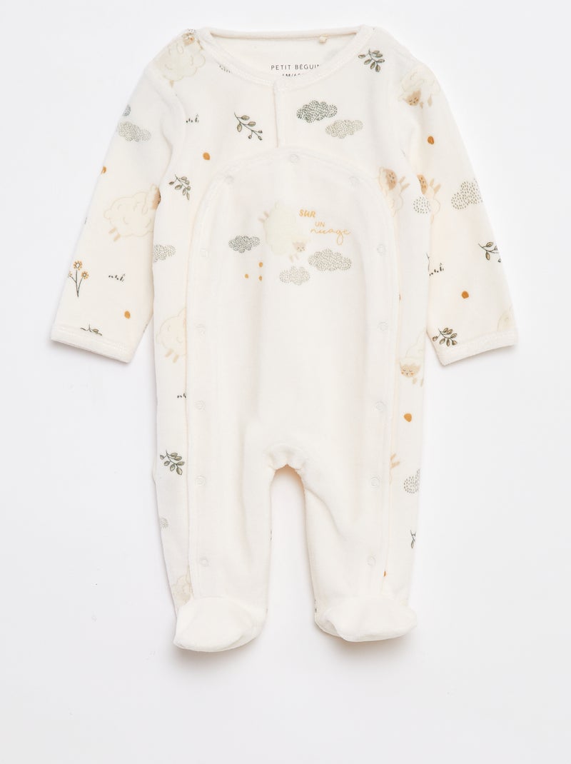 Ensemble de nuit dors bien + body + doudou - 3 pièces Blanc - Kiabi