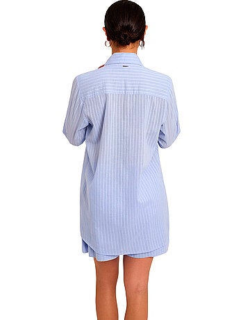 Ensemble de plage brodé short chemise complementos