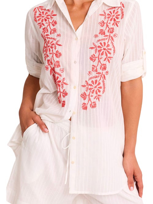 Ensemble de plage brodé short chemise complementos - Kiabi Ensemble de plage brodé short chemise complementos - Kiabi