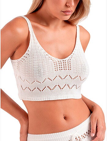 Ensemble de plage crochet top et jupe courte total look