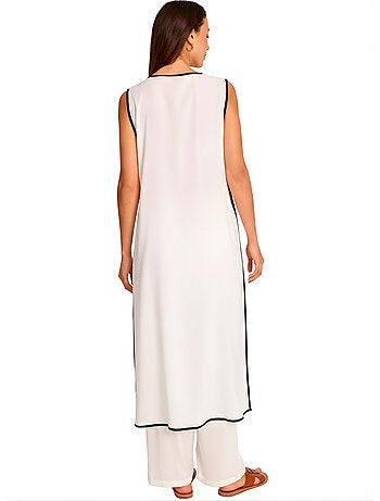 Ensemble de plage pantalon gilet long ouvert nautilus