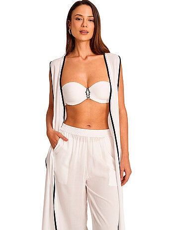 Ensemble de plage pantalon gilet long ouvert nautilus