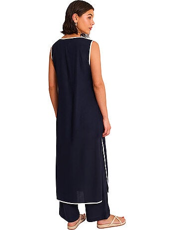Ensemble de plage pantalon gilet long ouvert nautilus