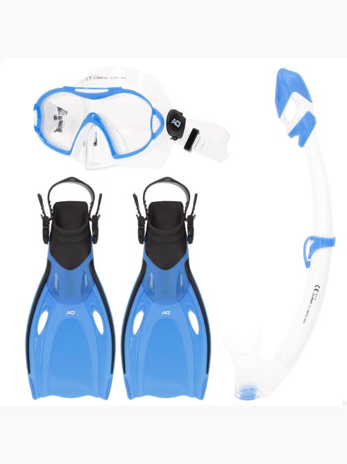 Ensemble de plongée aqua sport junior : masque, tuba et palmes 7 ans et plus - Kiabi