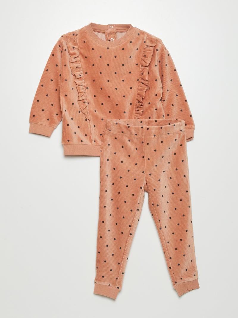 Ensemble de pyjama à motif - 2 pièces Marron - Kiabi
