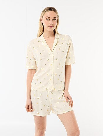 Ensemble de pyjama rayé haut + short