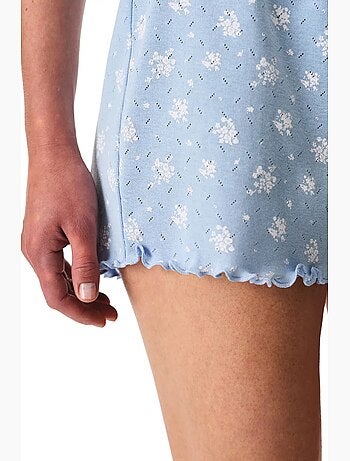 Ensemble de pyjama coralie pointel crunchy à motif floral, manches courtes et short penti