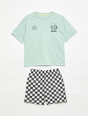 Ensemble de pyjama court 2 pièces T-shirt + short