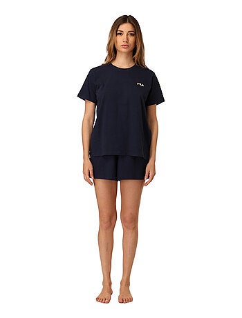 Ensemble de pyjama court femme navy fila