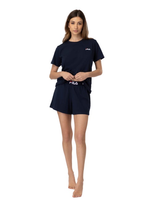 Ensemble de pyjama court femme navy fila - Kiabi Ensemble de pyjama court femme navy fila - Kiabi