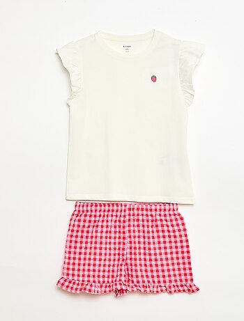 Ensemble de pyjama court t-shirt + short - 2 pièces