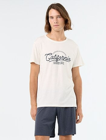 Ensemble de pyjama court t-shirt + short - 2 pièces