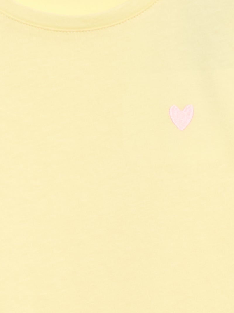 Ensemble de pyjama court t-shirt + short - 2 pièces Jaune - Kiabi