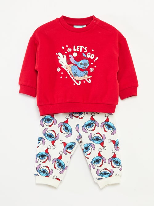 Ensemble de pyjama de Noël 'Disney' 'Stitch' en coton - Kiabi