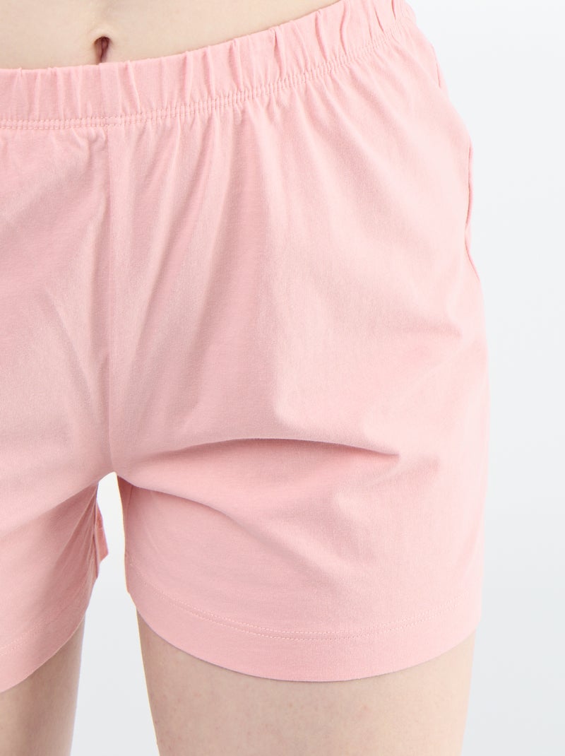 Ensemble de pyjama 'Diddle' short + t-shirt - 2 pièces Blanc - Kiabi