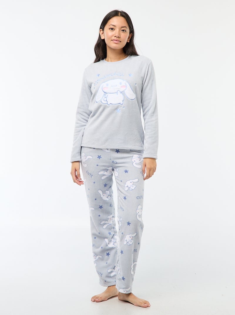 Ensemble Pyjama Vintage Femme - Haut, Bas Et Peignoir Doux - Imprimé Fleurs Roses - Taille L/XL