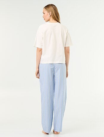 Ensemble de pyjama en coton - T-shirt + pantalon