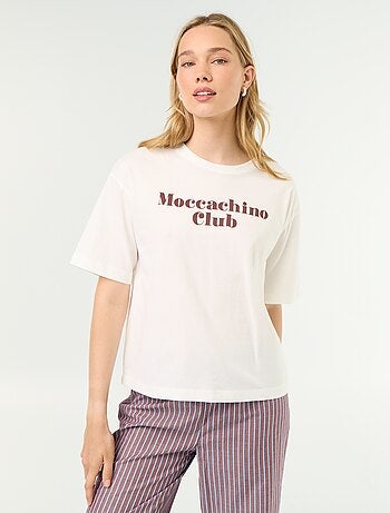 Ensemble de pyjama en coton - T-shirt + pantalon