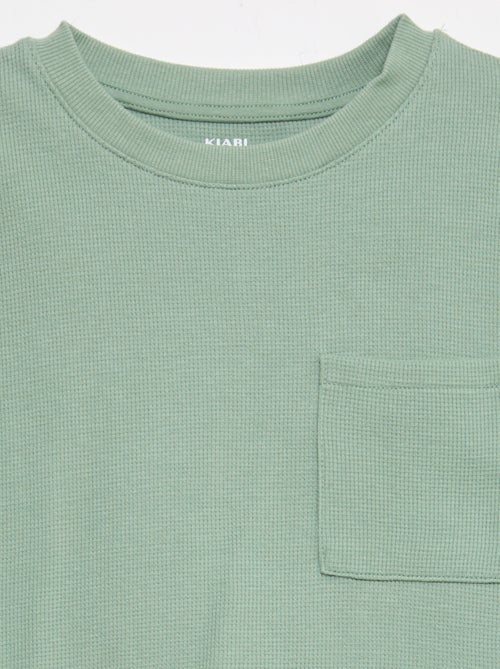 Ensemble de pyjama en coton uni - Kiabi