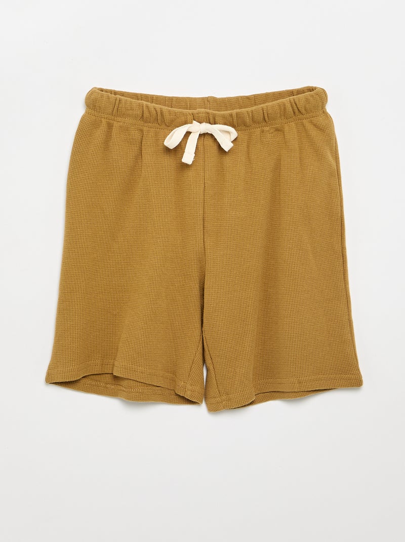 Ensemble de pyjama en coton uni Vert - Kiabi