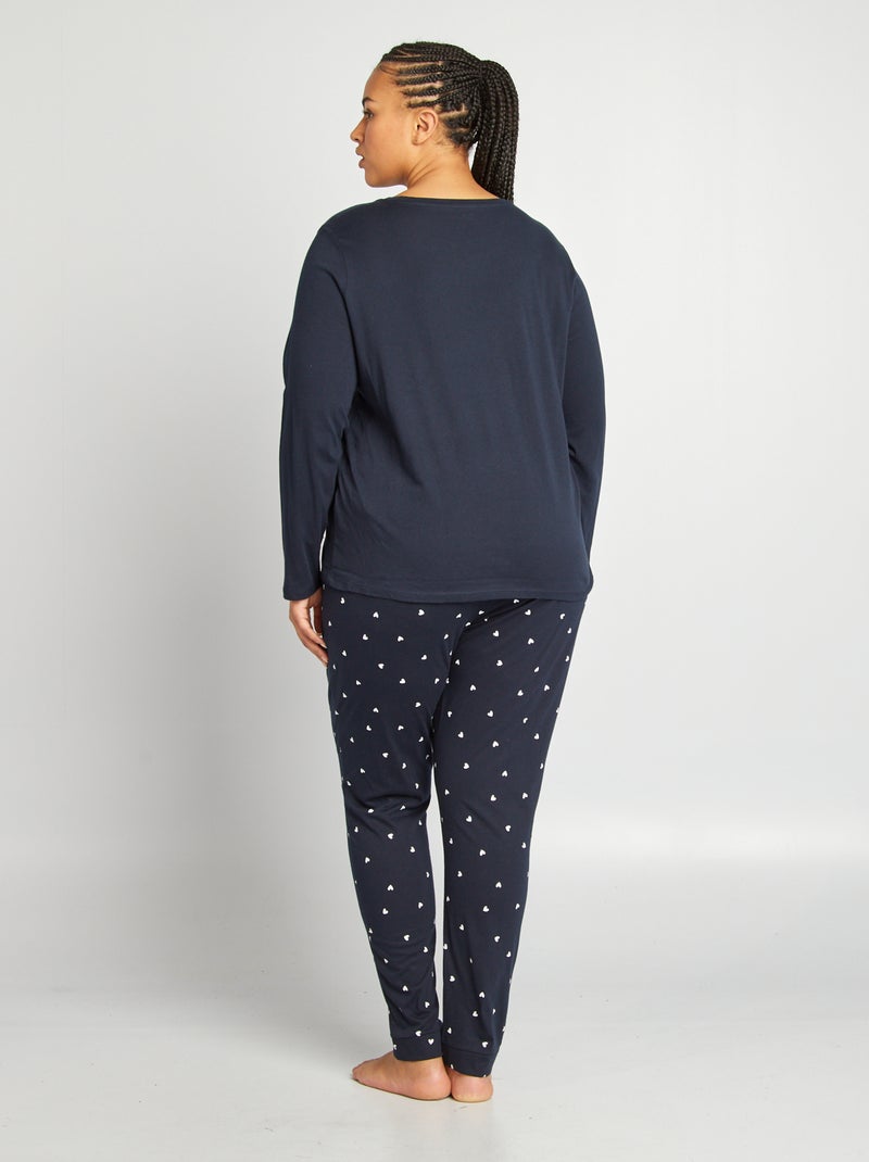 Ensemble de pyjama en jersey Bleu - Kiabi